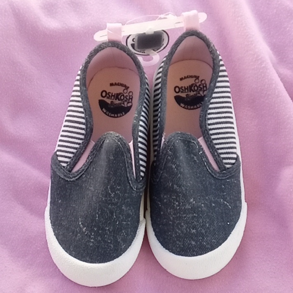 OshKosh B'gosh Kids Slip-On Sneakers - Blue and White